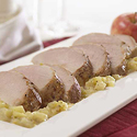 Tomatillo Pork Tenderloin with Apples