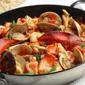 Chicken and Seafood in Tomato White Wine Sauce 